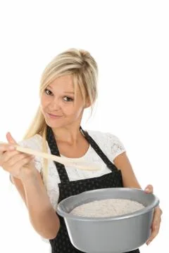 Pretty Blonde Baker Stock Photos