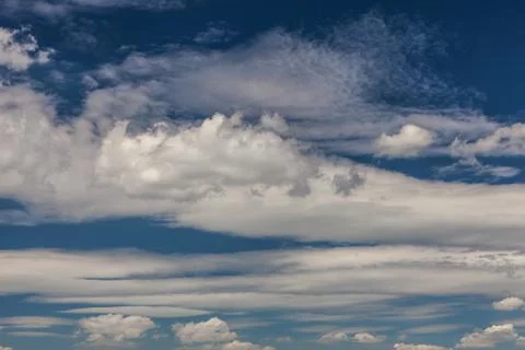 Pretty blue sky with clouds Stock Photos