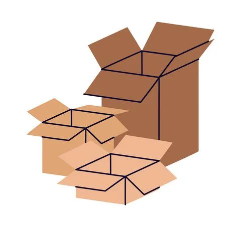 Pretty boxes stack Stock Illustration