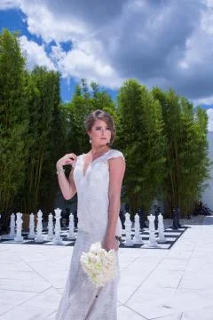 Pretty bride Foto stock