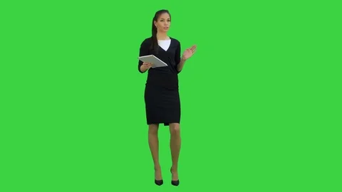 Pretty business woman giving presentatio... | Stock Video | Pond5