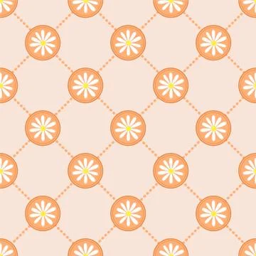 Pretty camomile pattern Stock Illustration