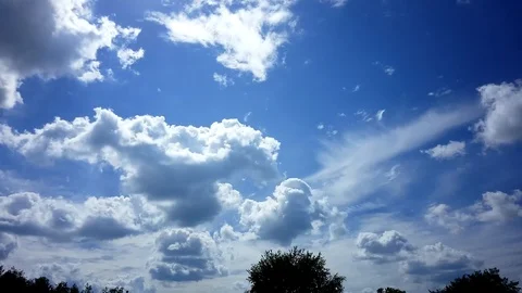 Pretty clouds circling in the sky time lapse Stock Footage