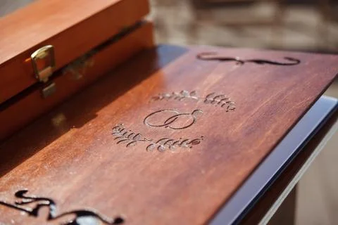 Pretty decorative case for wedding Stock Photos