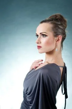 Pretty elegant model Stock Photos