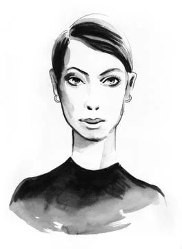 Pretty female Illustrazione stock