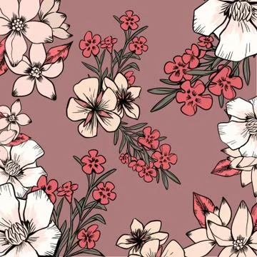 Pretty flower background Stock Illustration