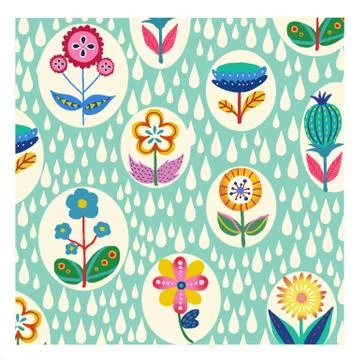 Pretty flower background Stock Illustration