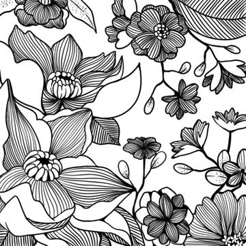 Pretty flower background Stock Illustration