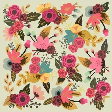 Pretty flower background Stock Illustration