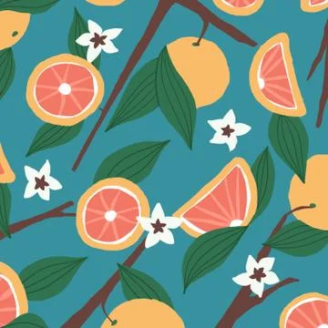 Pretty fruit background Stock Illustration