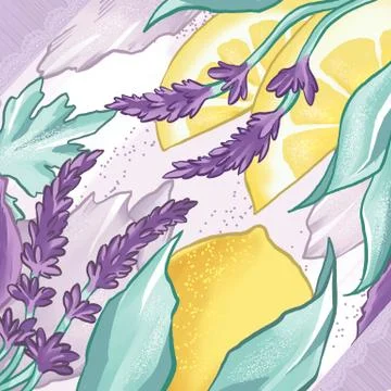 Pretty fruit background Stock Illustration