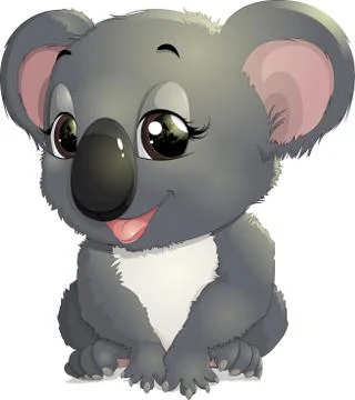 Pretty funny koala Stock Illustration