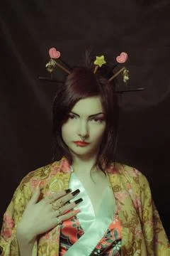 Pretty geisha Stock Photos