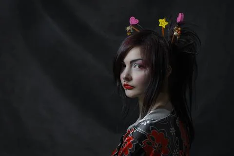 Pretty geisha Stock Photos