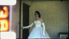 Boy Man GIVING CORSAGE Girl Teen Prom Co, Stock Video