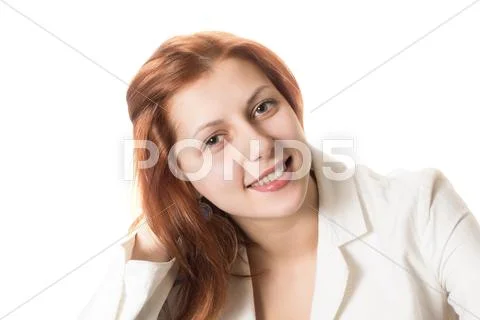 Pretty girl with golden hair Stock Photos