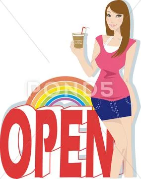 Pretty girl Stock Illustration