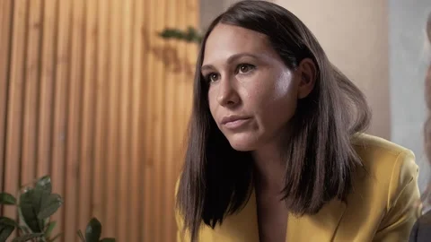 Pretty girl manager working on a project in the office Stock Footage 223102185