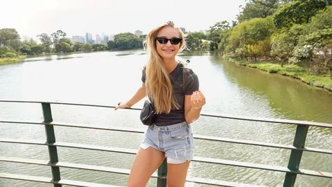 Pretty girl posing Stock Footage 89392481