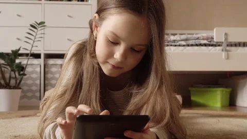 Pretty girl with a tablet Stock Footage 170383645
