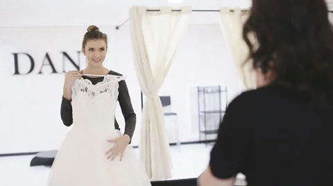 Pretty girl turned the dress Stock Footage 59336383