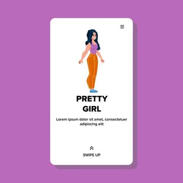 Pretty girl vector 스톡 일러스트