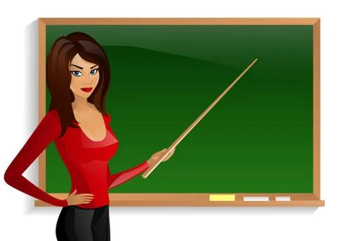 Pretty good teacher board pointer Illustrazione stock