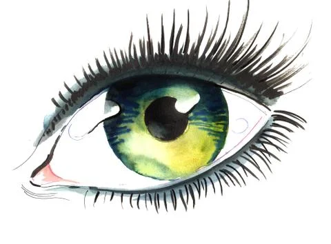 Pretty green eye Stock Illustration