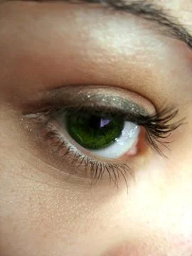 Pretty Green Eye Stock Photos