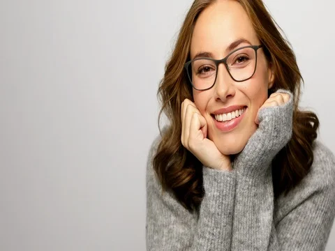 Pretty in grey Stock Footage 80500622