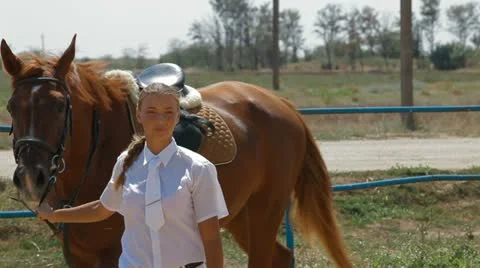 Pretty Jockey Stock Footage 22286757