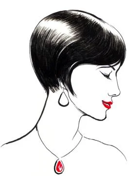 Pretty lady Stock Illustration