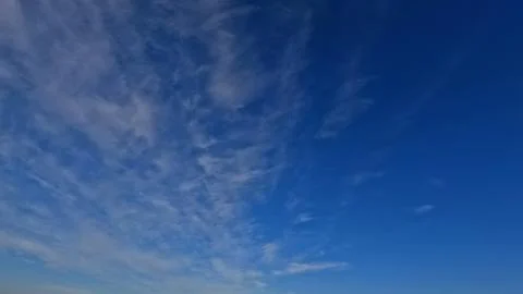 Pretty large white clouds in the blue sky background - photo of nature Stock Photos