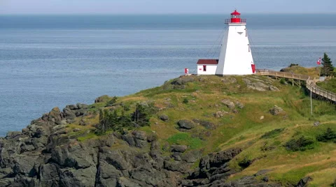 Pretty Lighthouse on Atlantic Coast. Stock-Footage 65319665