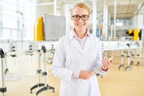 Pretty Machine Operator Posing for Photography Stock Photos