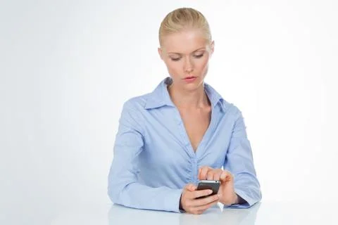 Pretty model on isolated Stock Photos