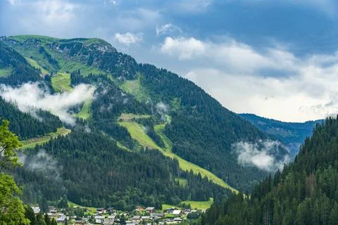 Pretty mountain and around Chatel Stock Photos