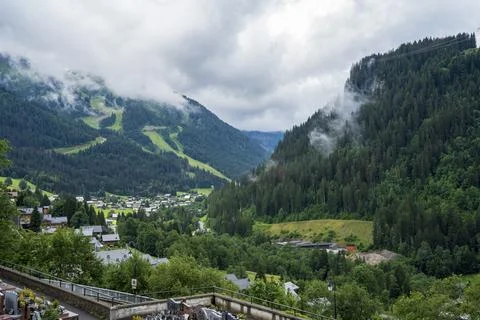 Pretty mountain and around Chatel Stock Photos