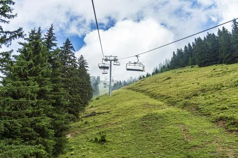 Pretty mountain and around Chatel Stock Photos