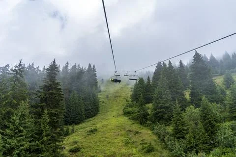 Pretty mountain and around Chatel Stock Photos