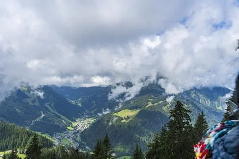 Pretty mountain and around Chatel Stock Photos