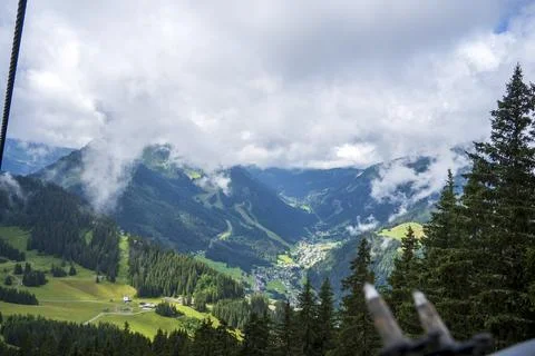 Pretty mountain and around Chatel Stock Photos