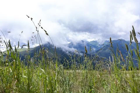 Pretty mountain and around Chatel Stock Photos