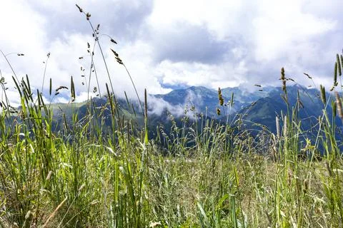 Pretty mountain and around Chatel Stock Photos