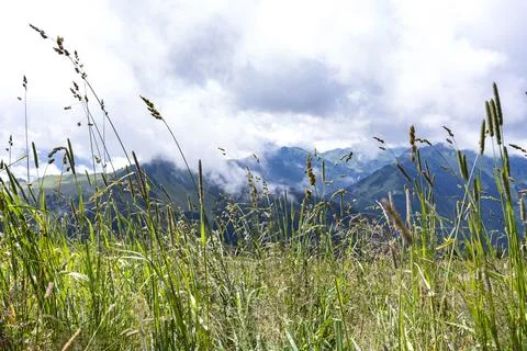 Pretty mountain and around Chatel Stock Photos
