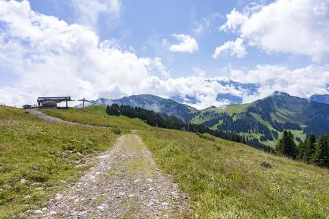 Pretty mountain and around Chatel Stock Photos