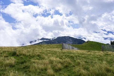Pretty mountain and around Chatel Stock Photos