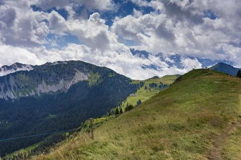 Pretty mountain and around Chatel Stock Photos