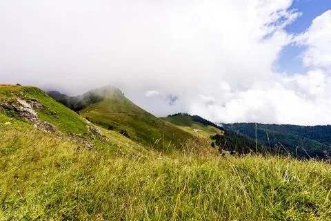 Pretty mountain and around Chatel Stock Photos